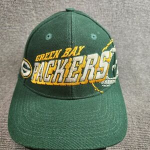 Vintage Green Bay Packers Snapback Hat Sports Specialties Shadow Grid Wool Blend